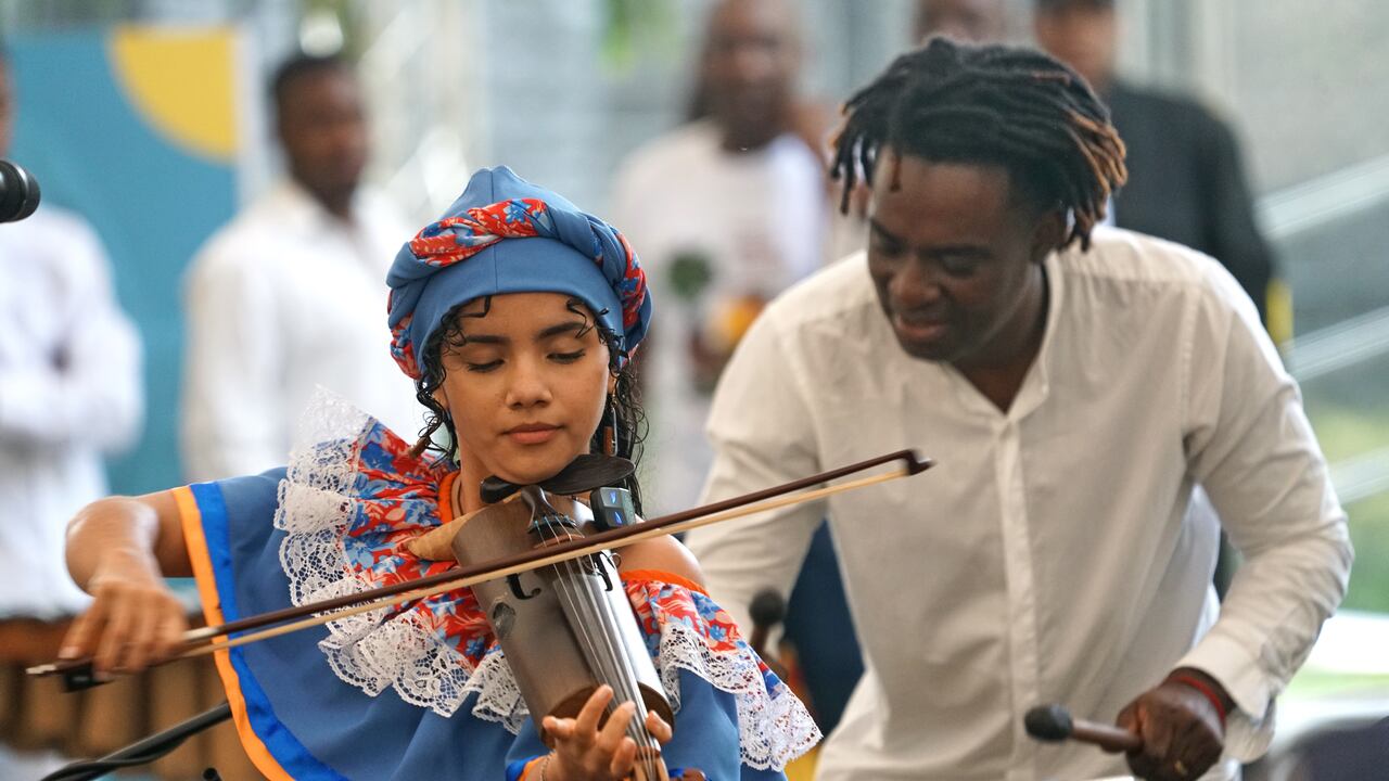 Rueda de prensa de la edición XIXX del Festival de Música de Pacífico Petronio Álvarez. Foto Jorge Orozco / El País.