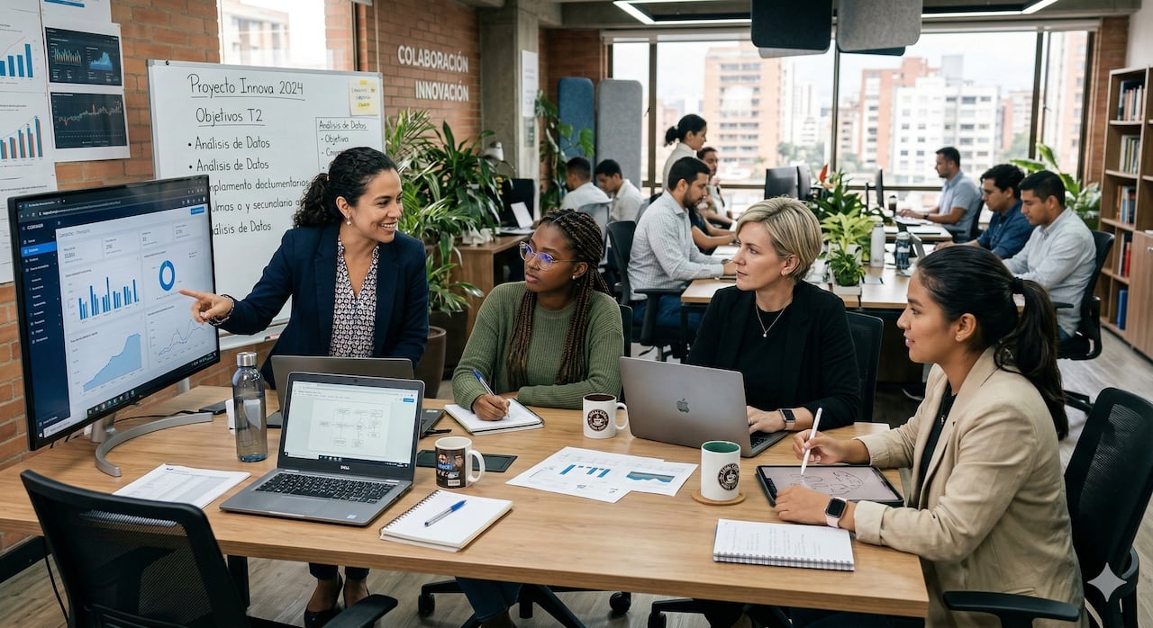 En Colombia aún existe una brecha significativa entre hombres y mujeres en el mercado laboral. Foto creada con Gemini IA