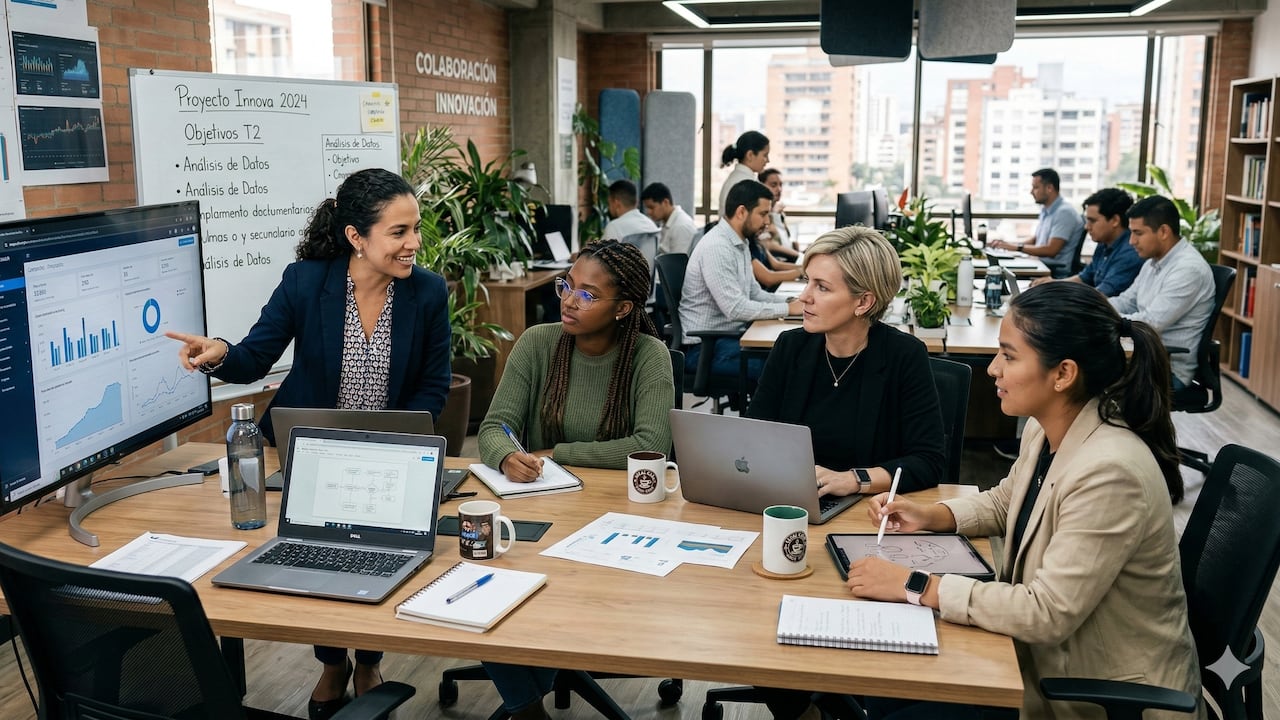 En Colombia aún existe una brecha significativa entre hombres y mujeres en el mercado laboral. Foto creada con Gemini IA