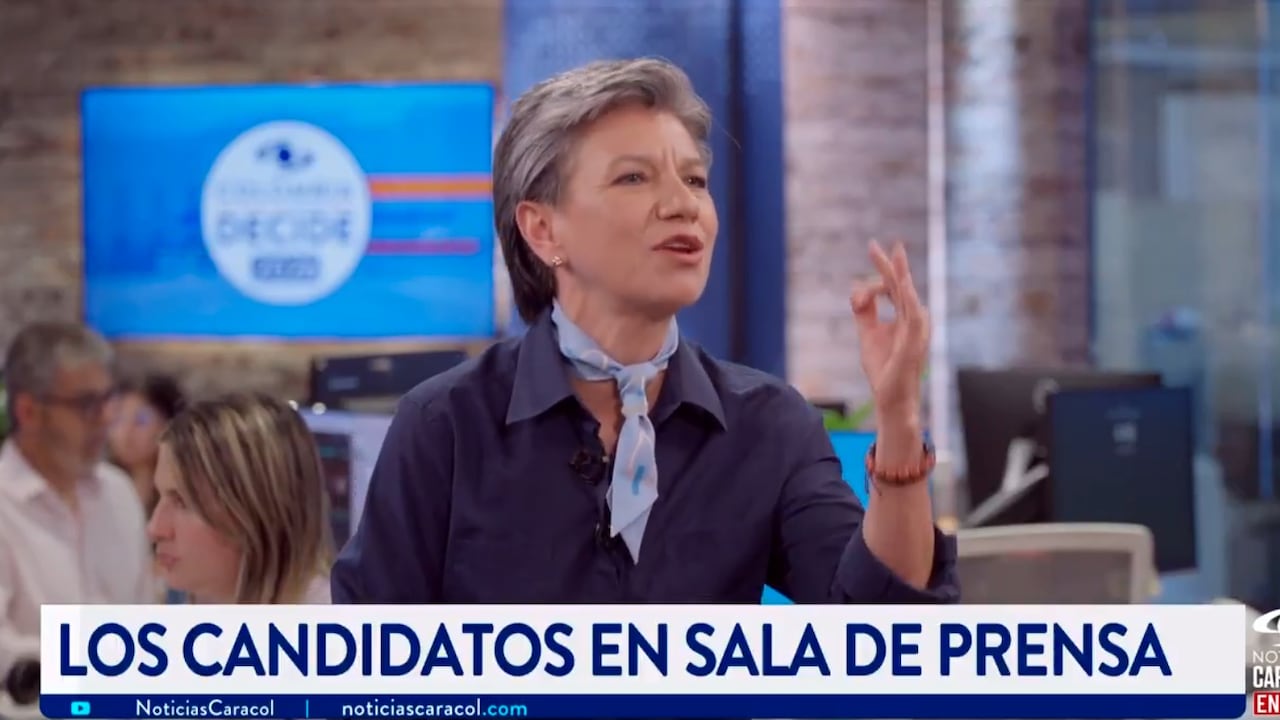 Claudia López en Caracol Noticias