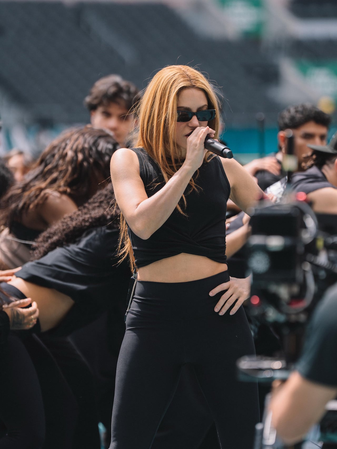Shakira durante los ensayos para la inauguración del Mundial 2026.