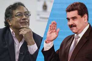 Gustavo Petro, presidente electo de Colombia, y Nicolás Maduro, mandatario de Venezuela.