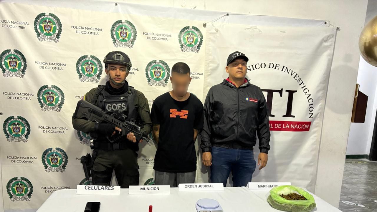 Alias El Zarco fue capturado en el barrio San José Obrero de Buga.