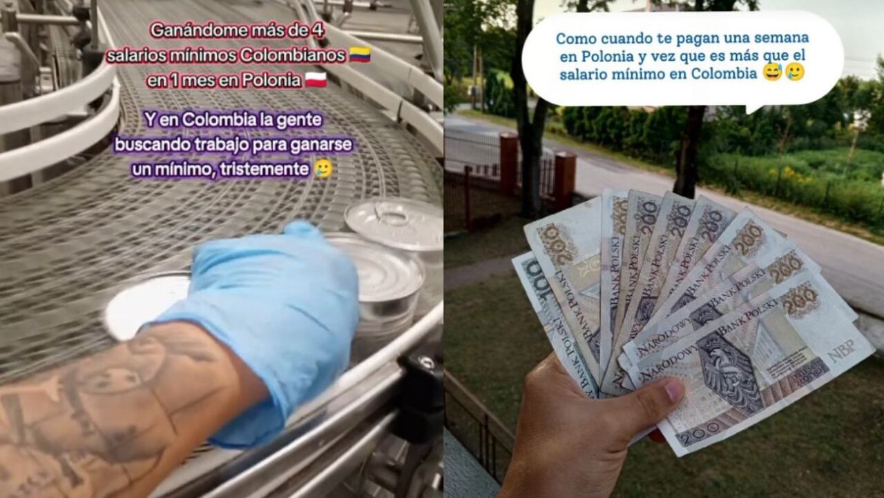 Colombiano en Polonia sorprende al revelar que gana más de cuatro salarios mínimos clasificando latas.