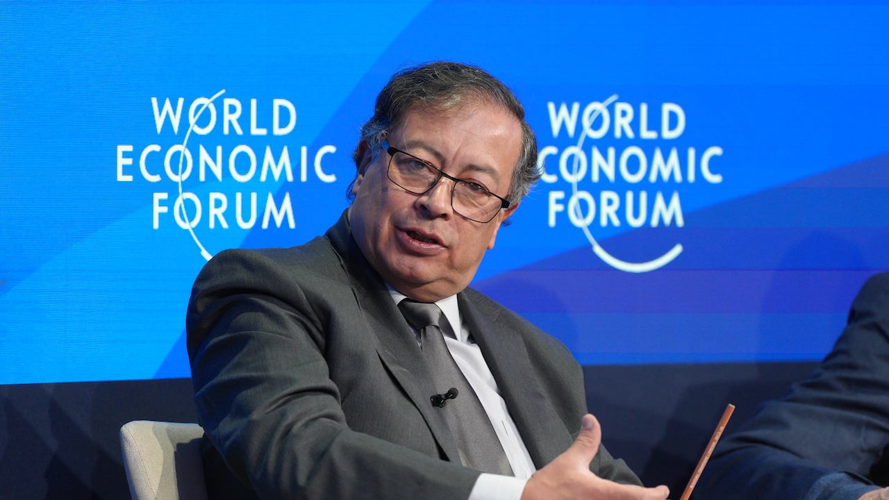 Gustavo Petro en Davos.