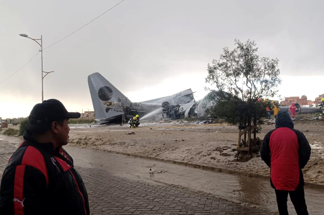 Avión accidentado en Bolivia.
