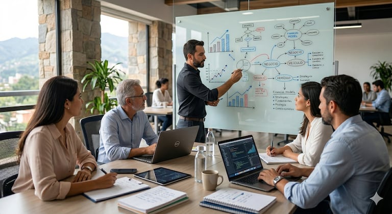 Se espera que 200 empresas participen de la convocatoria Mejores Empresas en Colombia que busca fortalecer la gestión de las Pymes. Foto: creada con Gemini AI