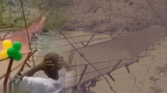 La estructura cedió mientras era cruzada por autoridades y ciudadanos.