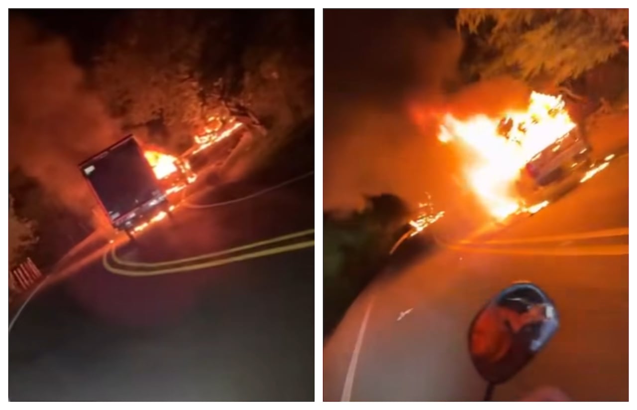 Queman cuatro vehículos en Dagua, Valle del Cauca.