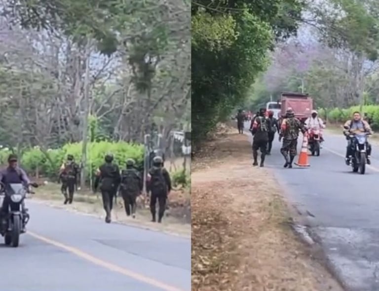 El Ejército llegó a esta parte del norte del Cauca tras las denuncias de las comunidades campesinas e indígenas al ver los patrullajes de este grupo armado al margen de la ley.