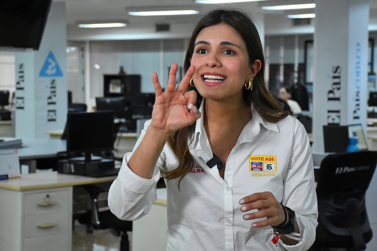 María Lucia Villalba, candidata al Senado por el Nuevo Liberalismo.