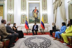 Primera dama Verónica Alcocer y el presidente de Venezuela Nicolás Maduro