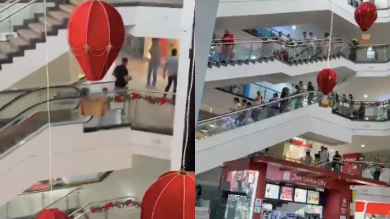 Los momentos de angustia en el centro comercial Cuarta Etapa en Bucaramanga.