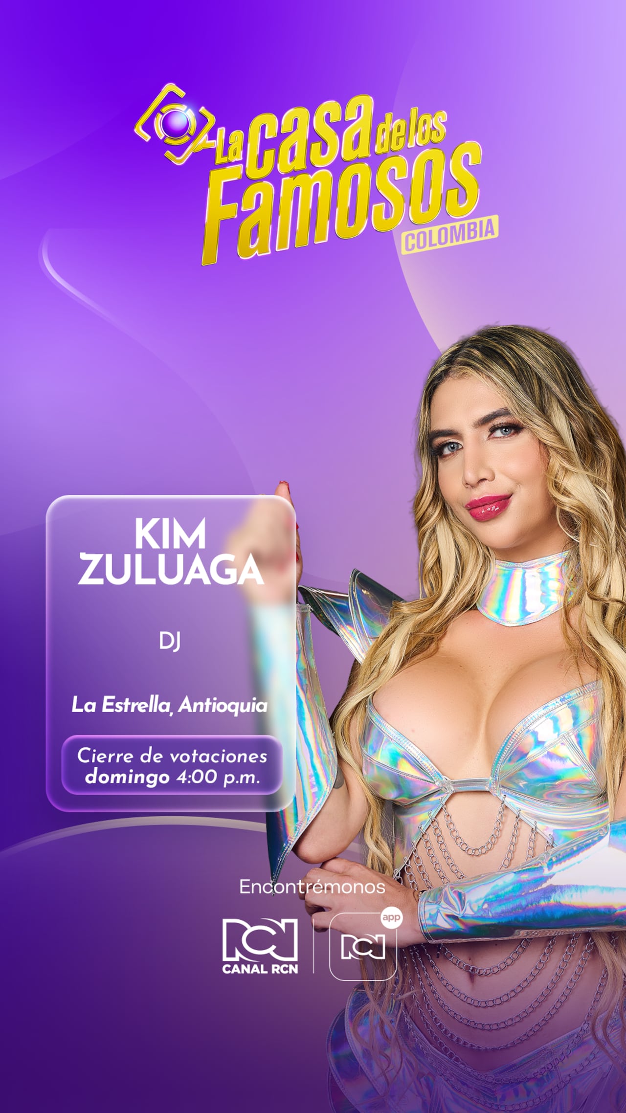 Kim Zuluaga, del último grupo de aspirantes a La Casa de los Famosos.
