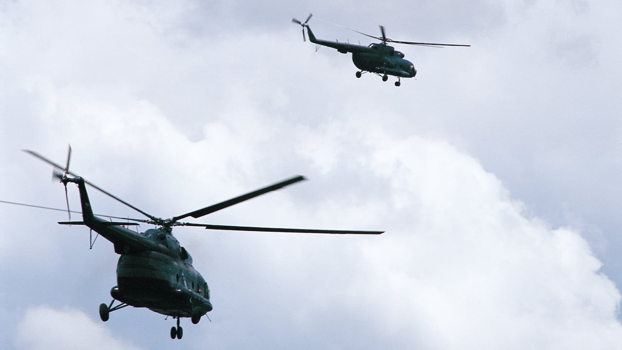 Colombia tiene en tierra por falta de repuestos 15 de los 19 helicópteros MI-17 de fabricación rusa.