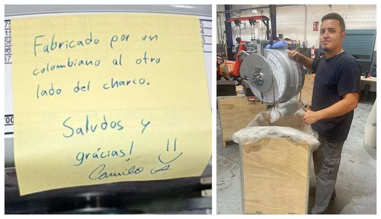 Cristian Camilo Martínez Marín, mecánico industrial que desde España participó en la fabricación de un repuesto para el Metro de Medellín.