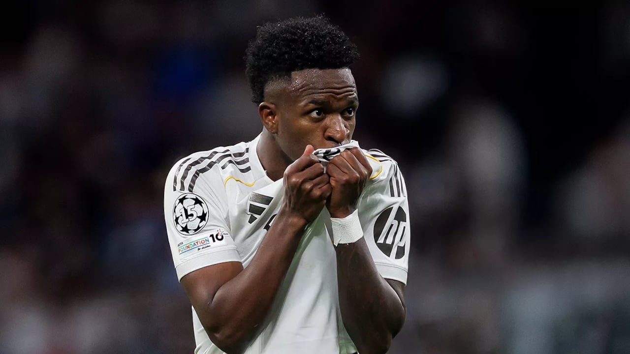 Vinícius Jr. en un partido con el Real Madrid.