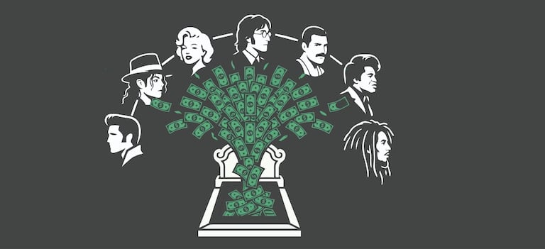 Millonarios desde la tumba: El lucrativo negocio de la música post mortem.