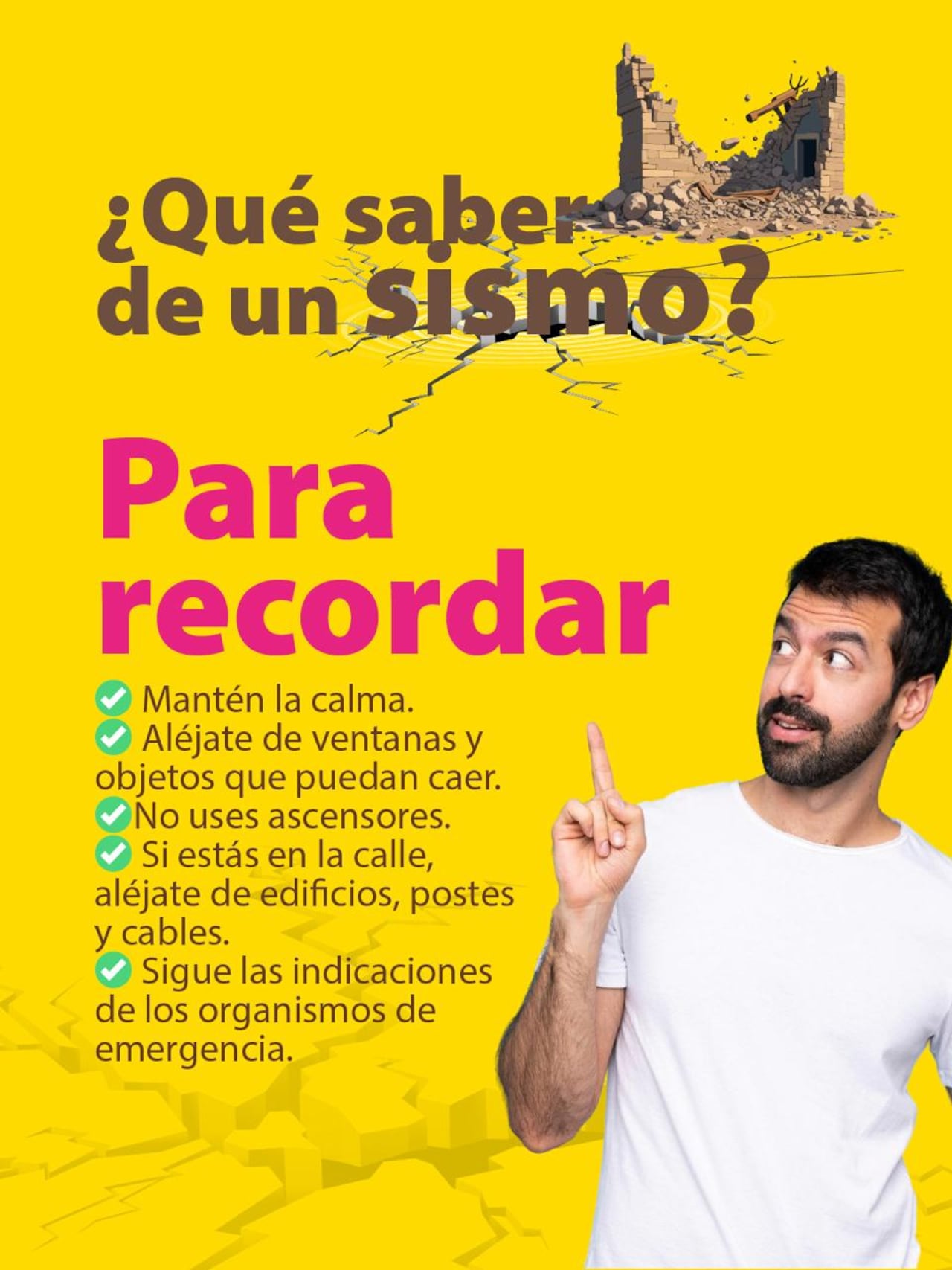 Recomendaciones de la Alcaldía de Cali ante posibles sismos en la ciudad.