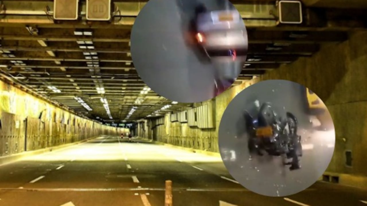 Fatal accidente en el túnel Mundialista de Cali en la madrugada de este sábado, 8 de noviembre.