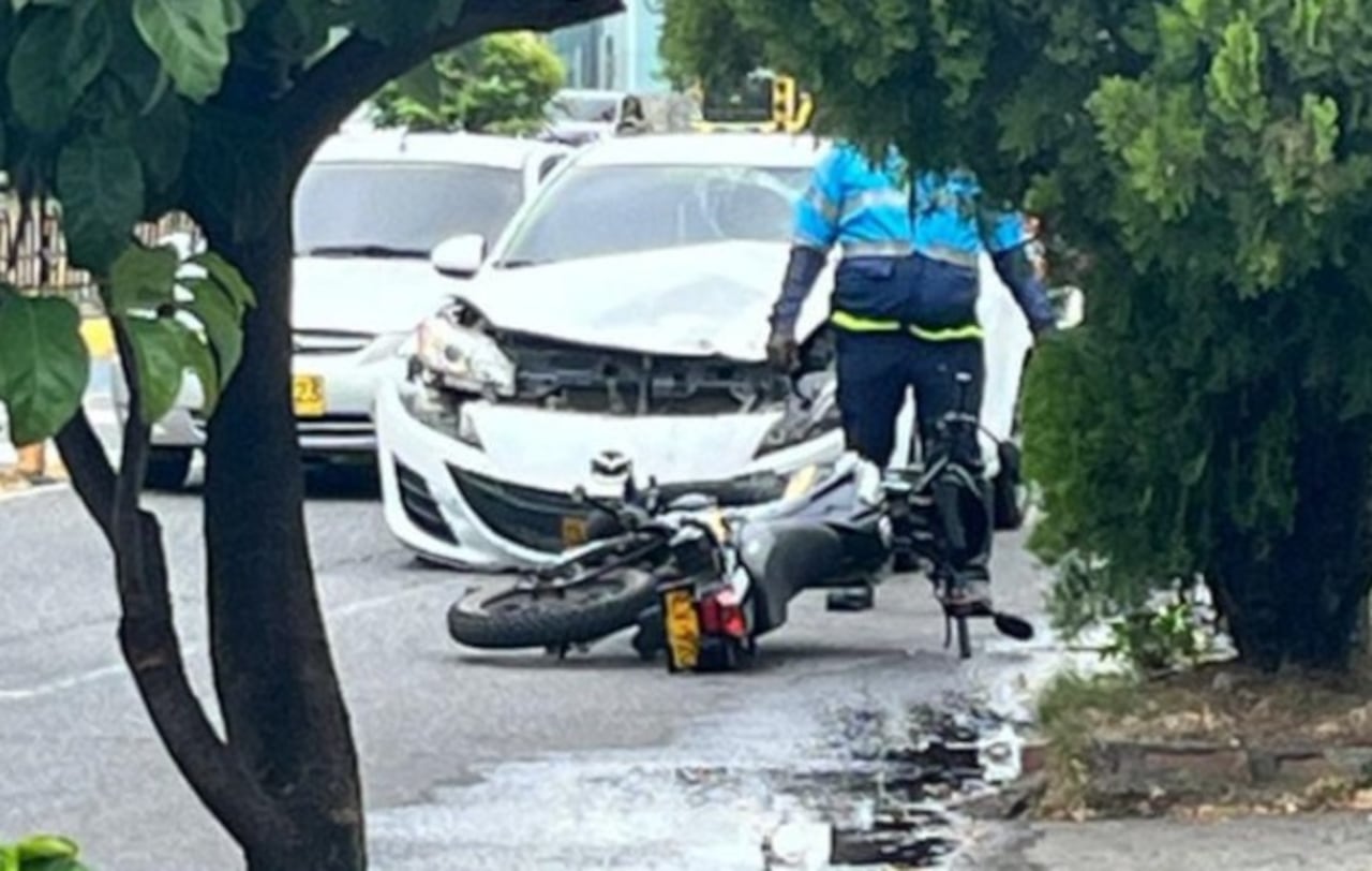 Accidente con un motociclista en aparente estado de embriaguez.