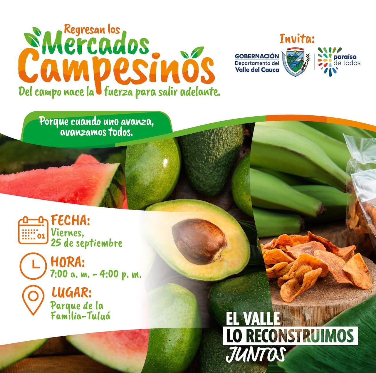Retornan los mercados campesinos en los municipios afectados por el terremoto, con el fin de reactivar la economía en el Valle del Cauca.