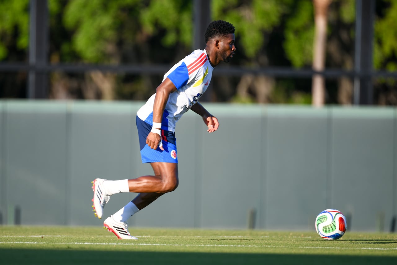 Jefferson Lerma durante un entrenamiento de la Selección Colombia en Orlando.