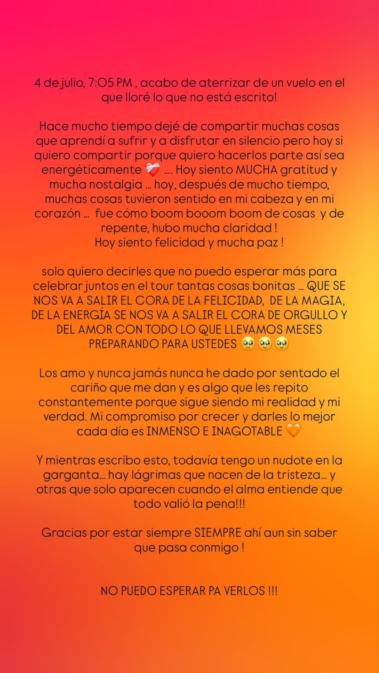 Karol G a través de sus redes sociales