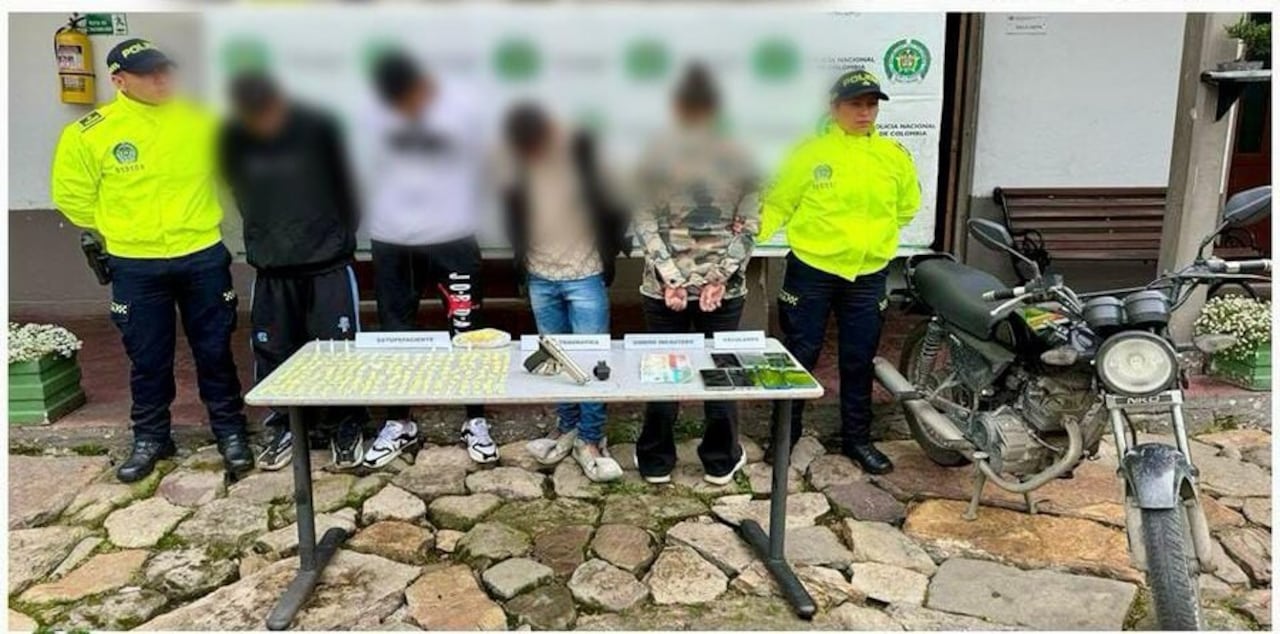 La captura tuvo lugar en Bogotá y el municipio de Chía. Foto: Policía Nacional