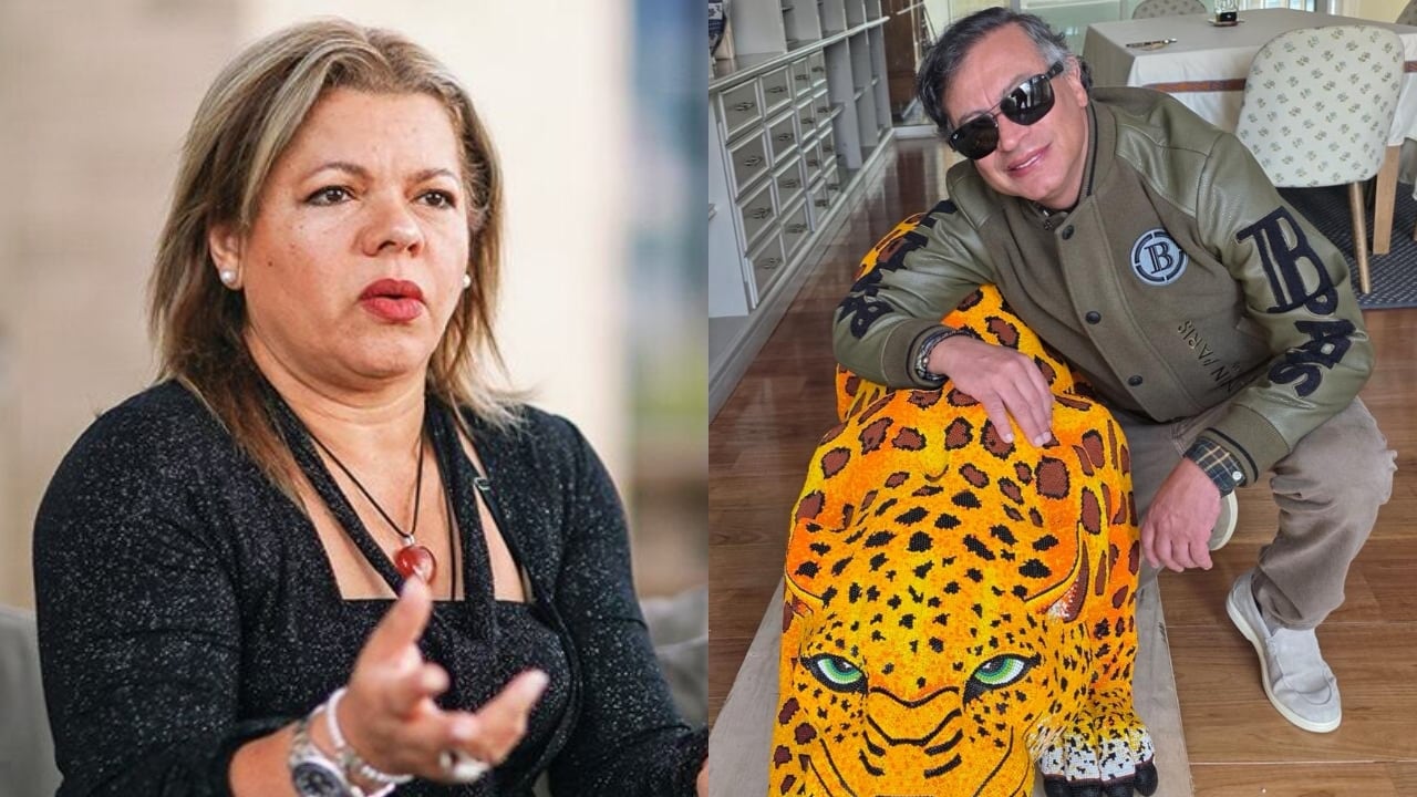 Mary Luz Herrán y el presidente Gustavo Petro.