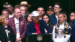 Desde la Plaza de Bolívar, el presidente Petro se dirigió a los colombianos.