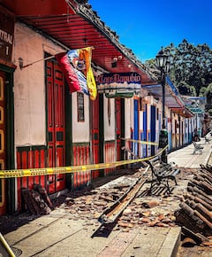 Daños en casas coloniales del municipio de Salento, Quindío.