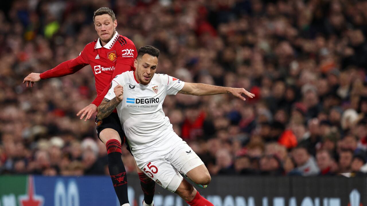 Manchester United enfrenta a Sevilla por los cuartos de final vuelta de la Europa League. Foto: AFP