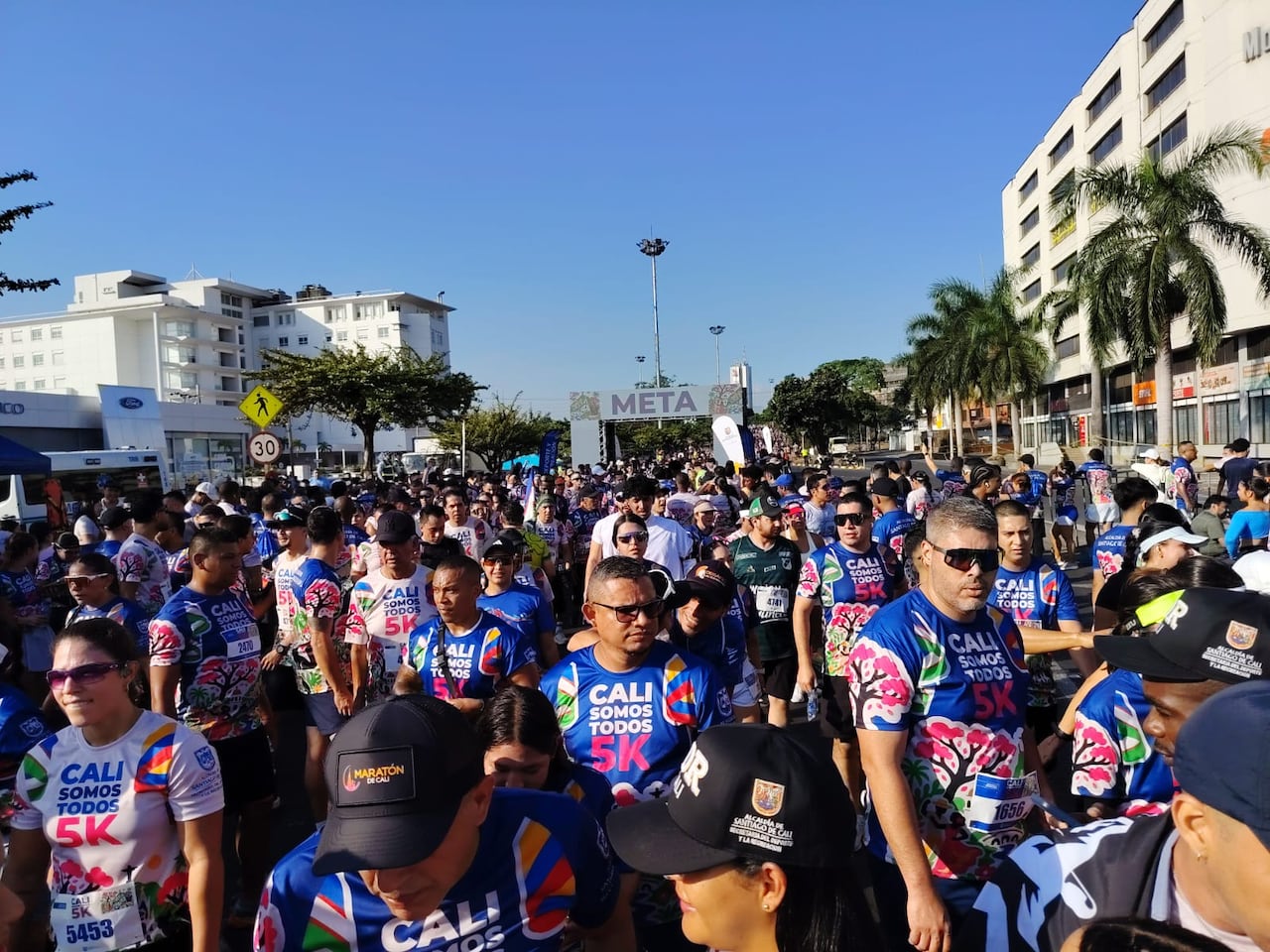 La Plazoleta Jairo Varela fue uno de los puntos de referencia del recorrido de la carrera, que atravesó parte de la ciudad hasta llegar al Monumento de la Solidaridad.