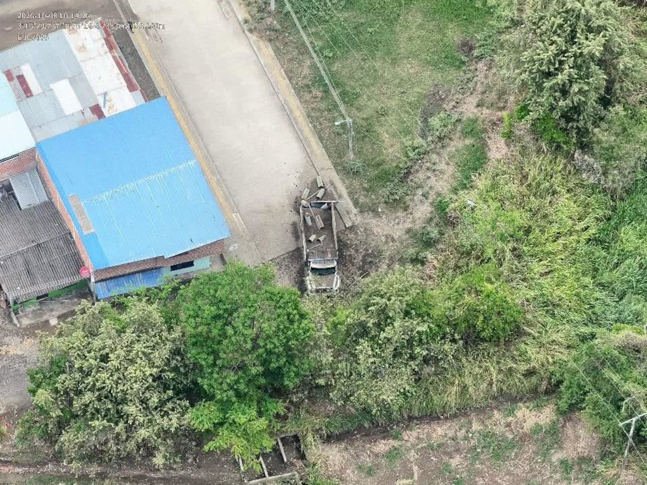 Desactivación de explosivos en Miranda, Cauca, en la mañana de este jueves 8 de octubre de 2026.