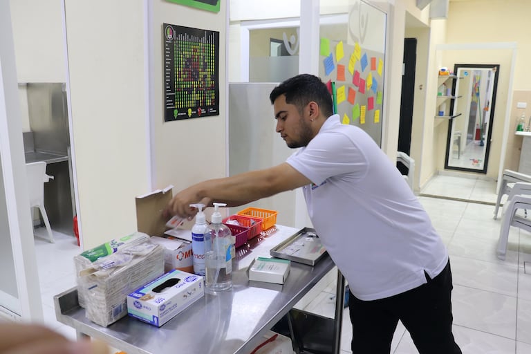 Centro de Atención Móvil a la Drogadicción de la Secretaría de Salud de Cali en el barrio Sucre.