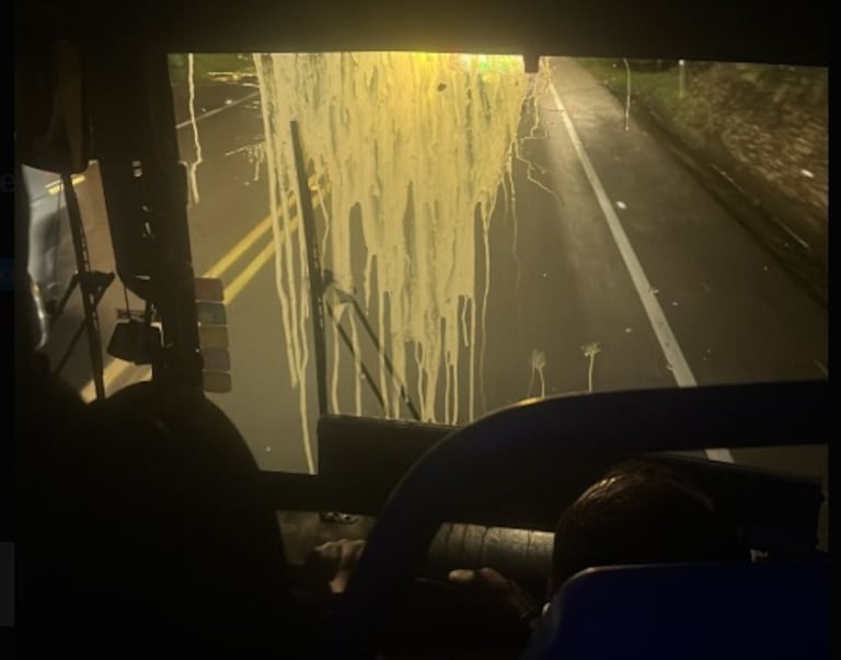 Ataque al bus del Junior de Barranquilla