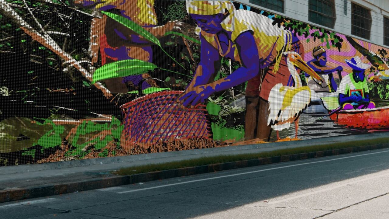 El Mural EcoPaz abarcará un área de 550 metros cuadrados.