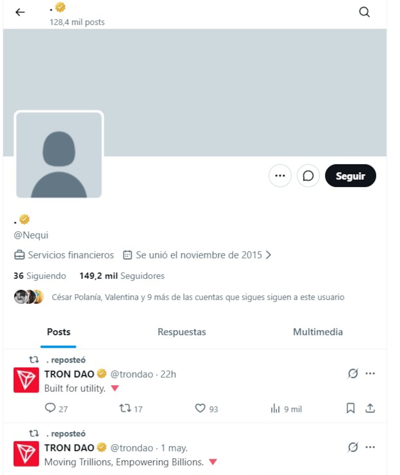 Hackean cuenta de Nequi en X