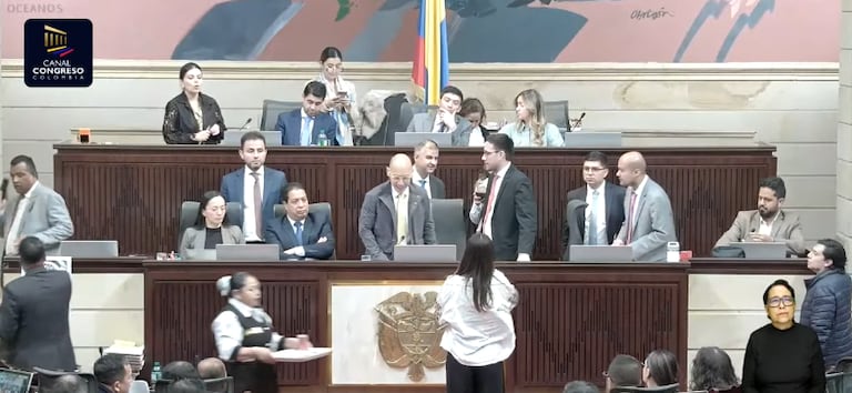 Cámara de Representantes en debate a la reforma pensional