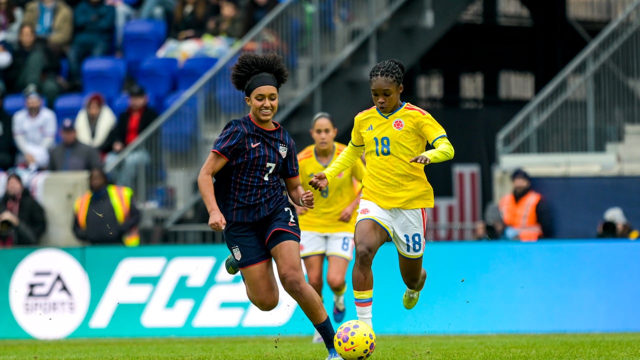 Imagen del partido entre Colombia y Estados Unidos por la She Believes Cup 2026.