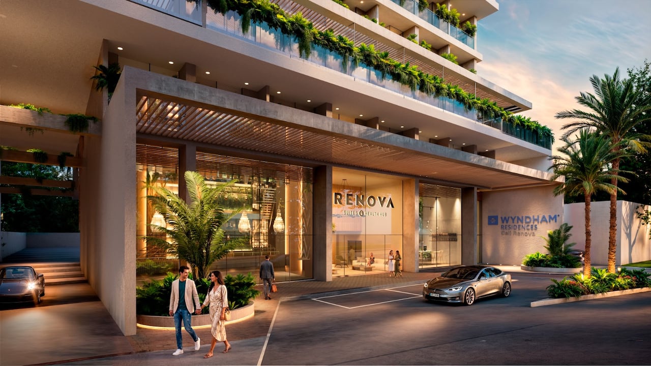 Render del proyecto que tendrá la cadena Wyndham en el sur de Cali. Foto suministrada por la compañía.
