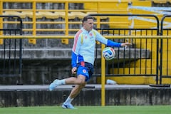 Entrenamiento de la Selección Colombia en Bogotá para su partido preparatorio ante Costa Rica