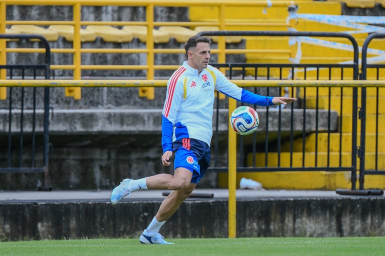 Entrenamiento de la Selección Colombia en Bogotá para su partido preparatorio ante Costa Rica