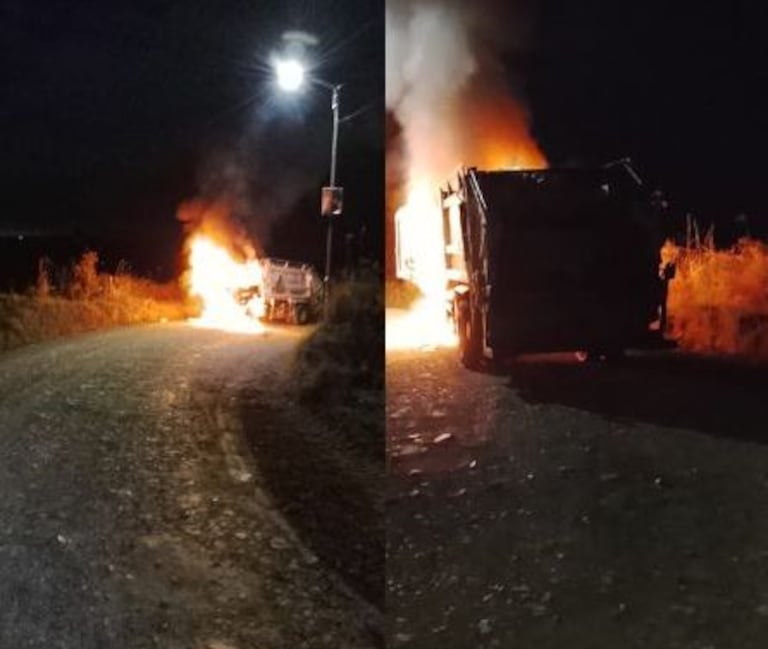 Un vehículo recolector de basura fue incinerado en zona rural de Popayán, obligando a suspender nuevamente el servicio de aseo en la ciudad.