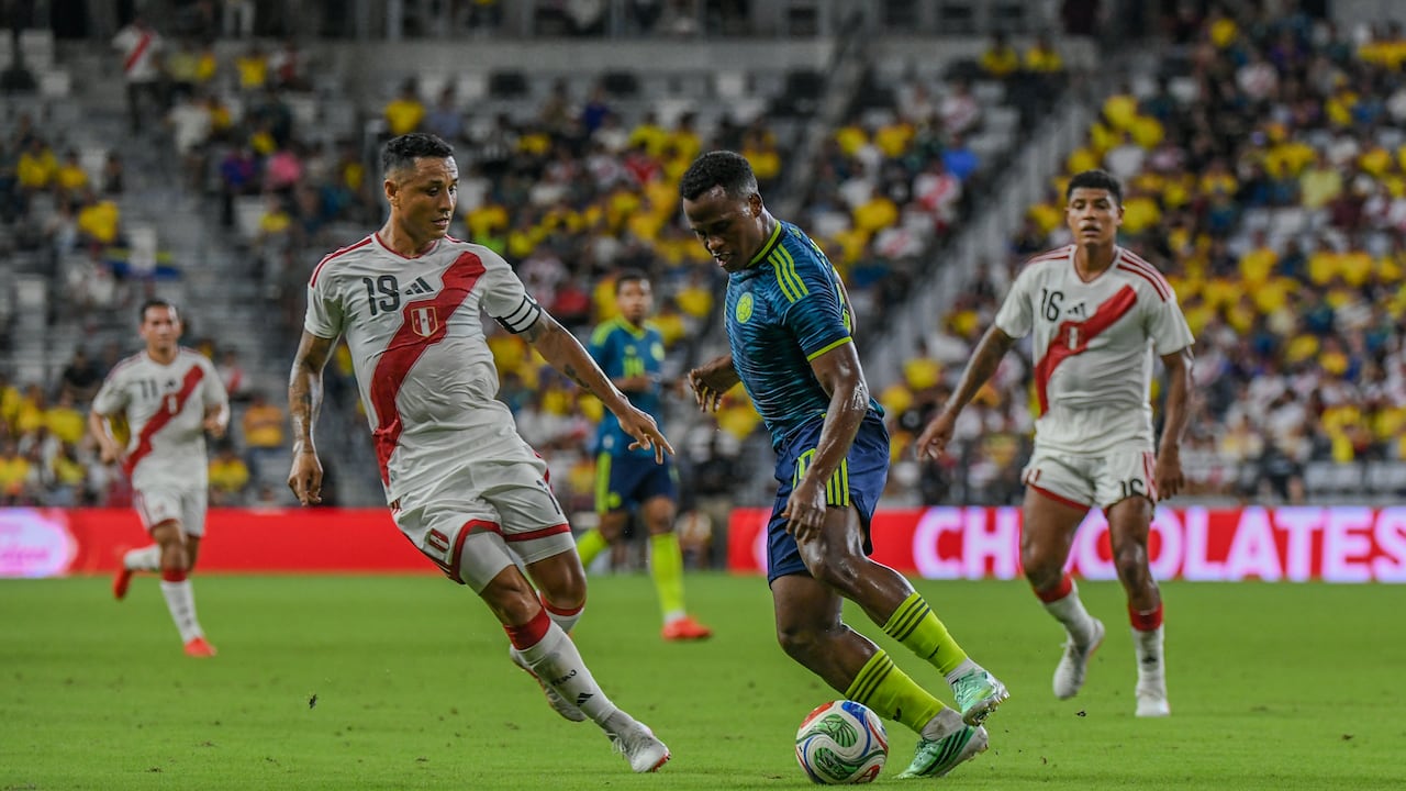 Partido amistoso entre las selecciones de Colombia y Perú en Miami.