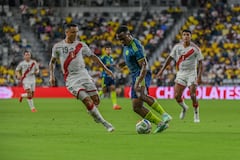 Partido amistoso entre las selecciones de Colombia y Perú en Miami.