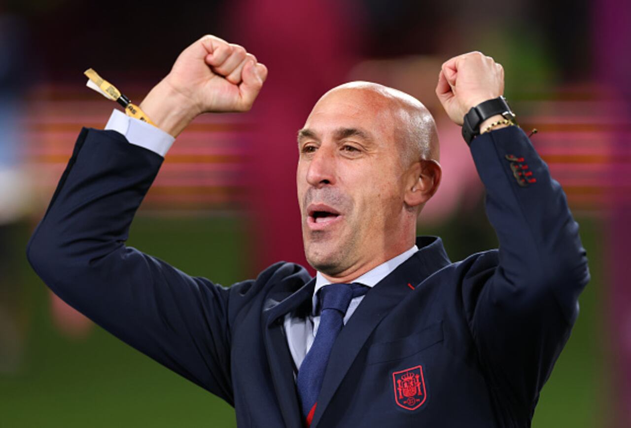 SYDNEY, AUSTRALIA - AUGUST 20: Luis Rubiales,President of Spain's football federation during the FIFA Women's World Cup Australia & New Zealand 2023 Final match between Spain and England at Stadium Australia on August 20, 2023 in Sydney, Australia. (Photo by Marc Atkins/Getty Images,)