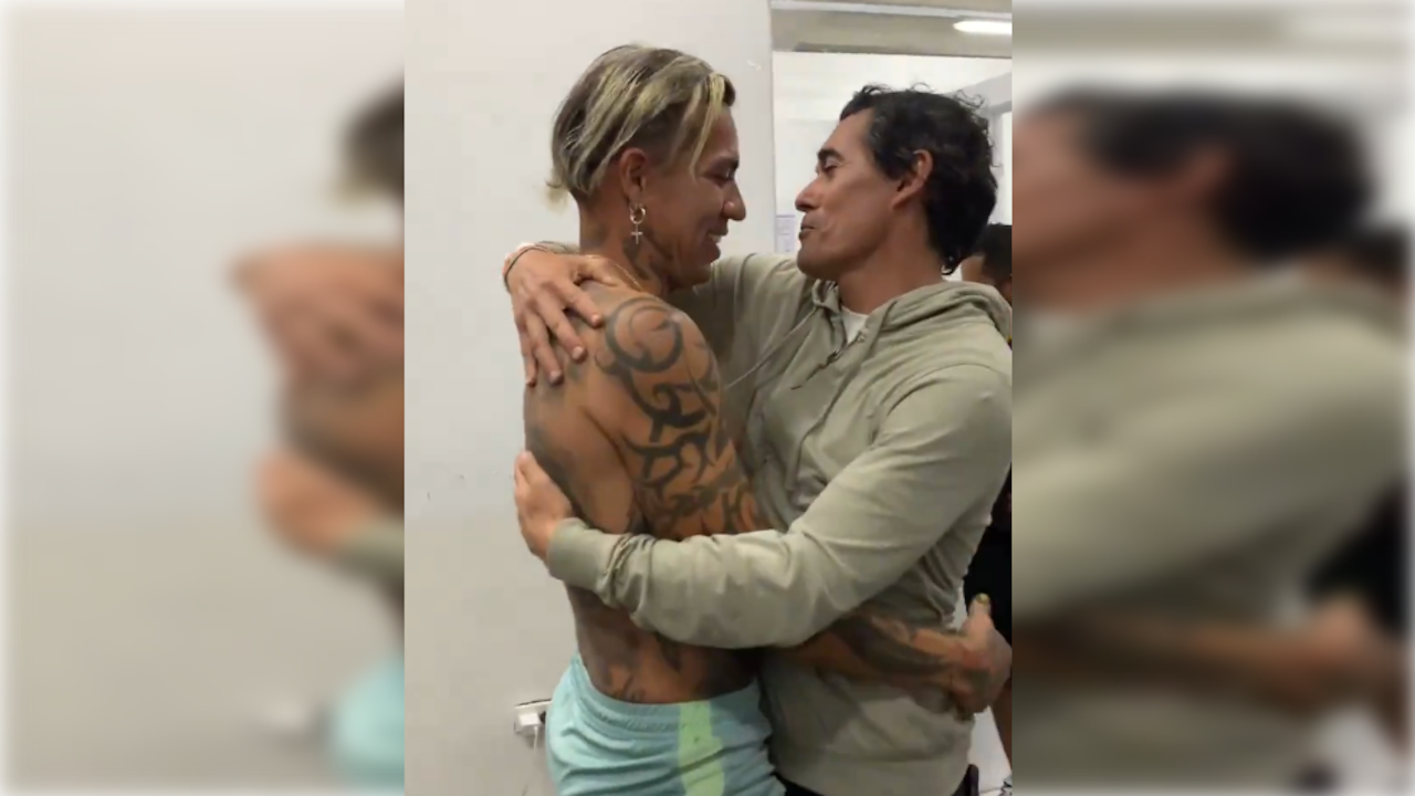 Dayro Moreno y Sergio Galván Rey, máximo goleadores del fútbol colombiano, se encontraron en el camerino del Once Caldas.