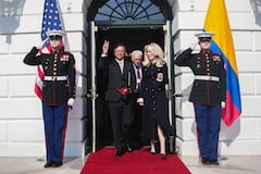 Gustavo Petro a la salida de la Casa Blanca.